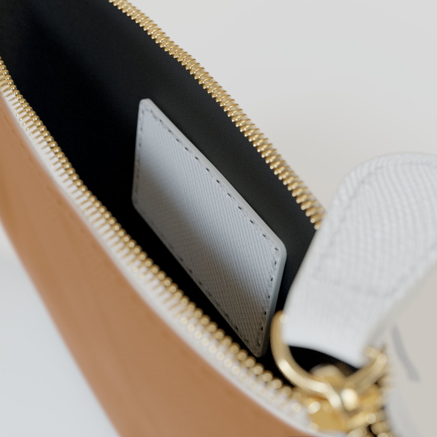 White Leopard Print Mini Clutch Bag