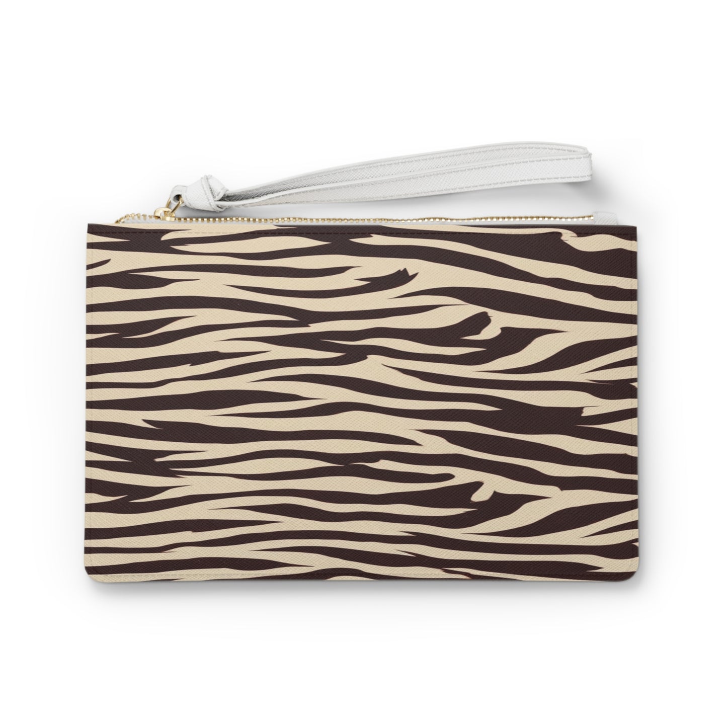 Brown Zebra Print Clutch Bag