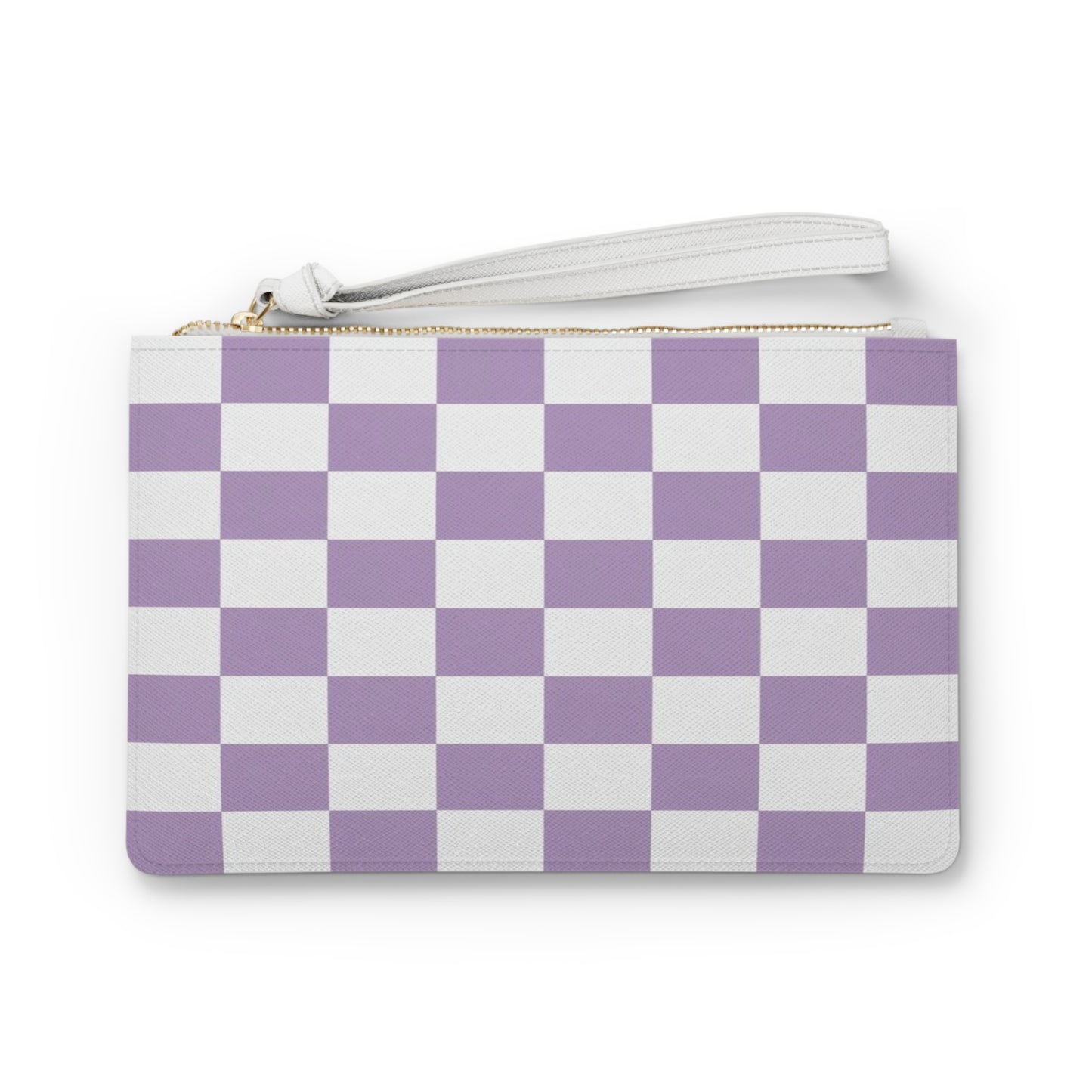Purple Checkered Mini Clutch Bag