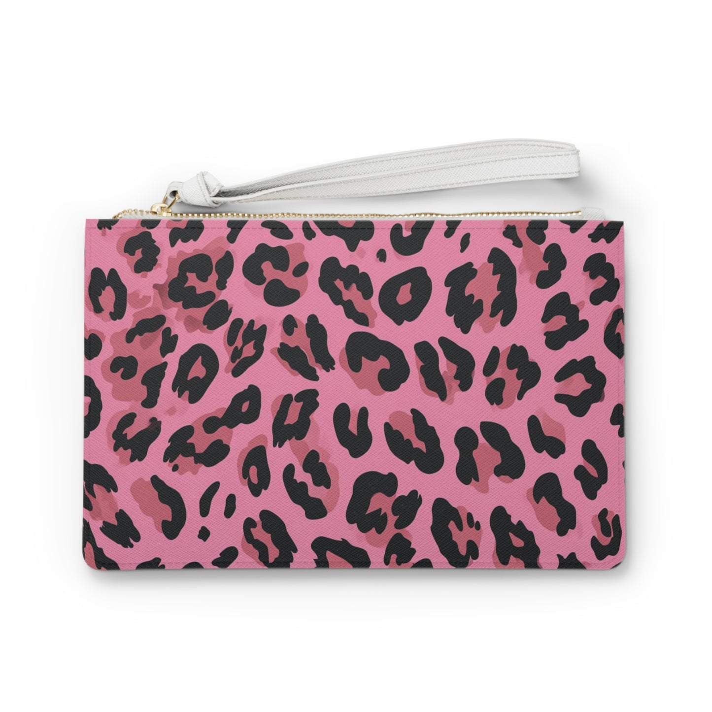 Pink Leopard Print Clutch Bag