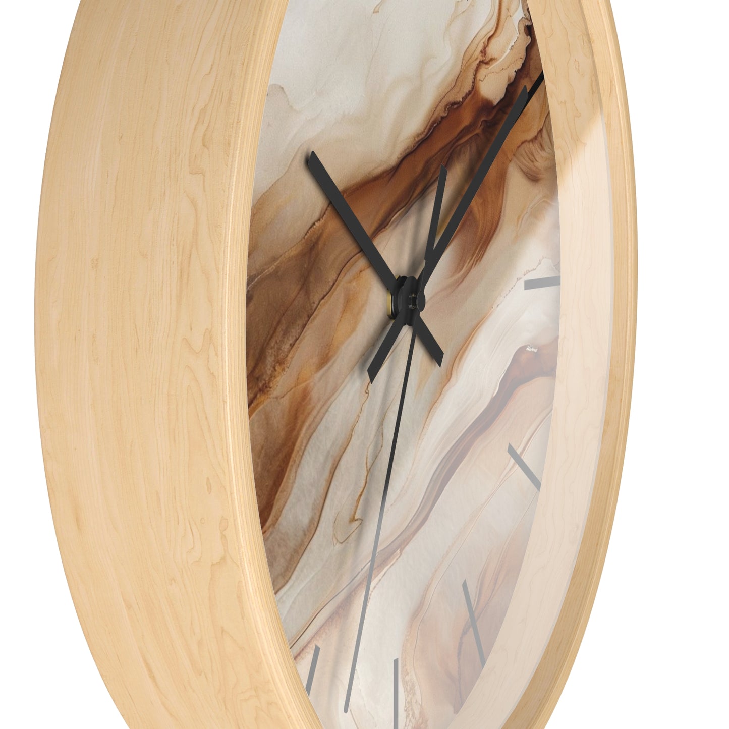 Modern Brown Marble Wall Clock