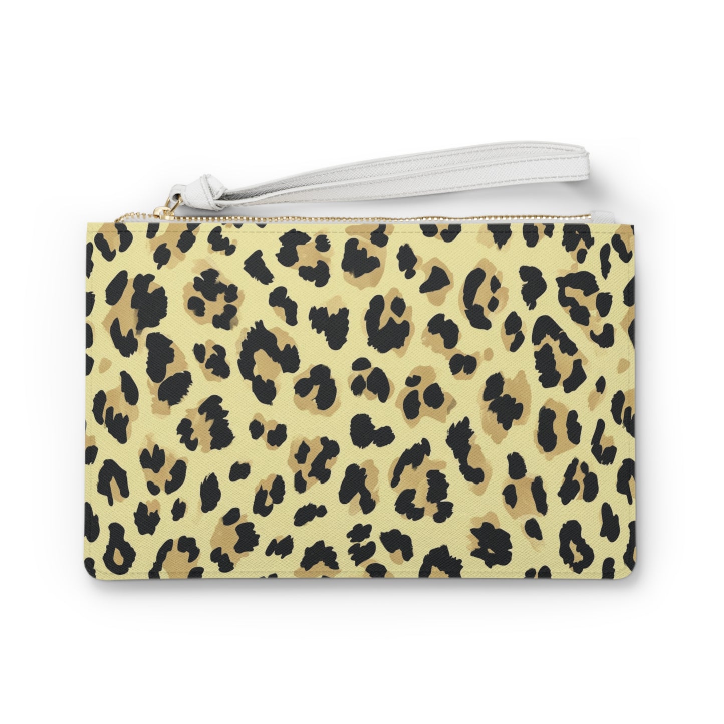 Yellow Leopard Print Clutch Bag