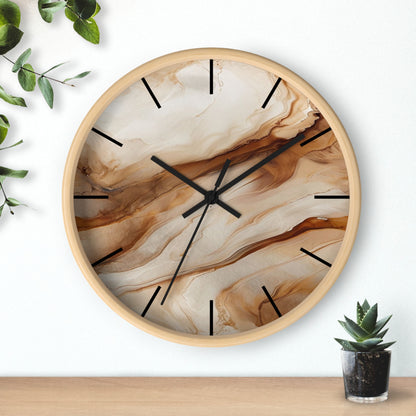 Modern Brown Marble Wall Clock