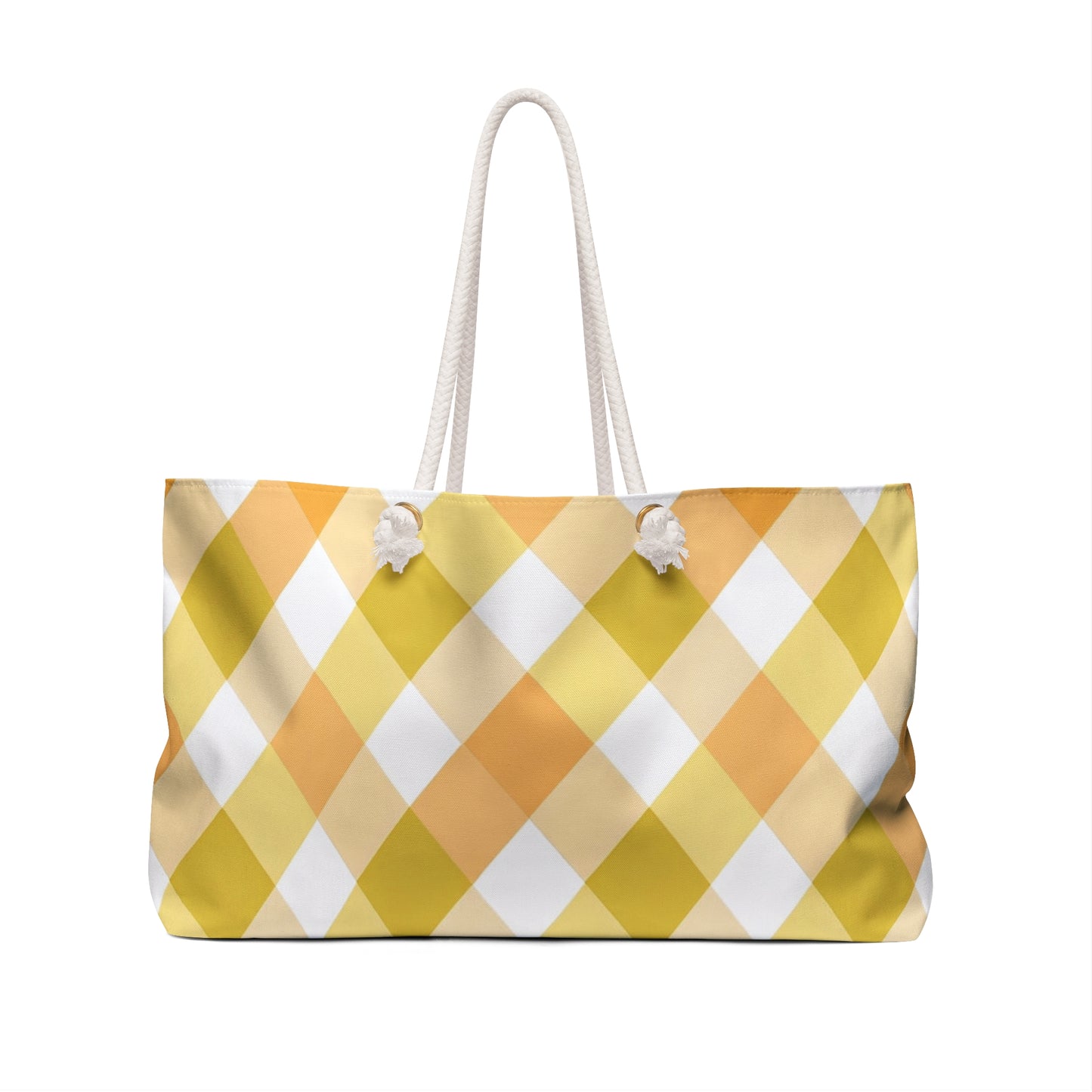 Yellow Plaid Weekender Bag