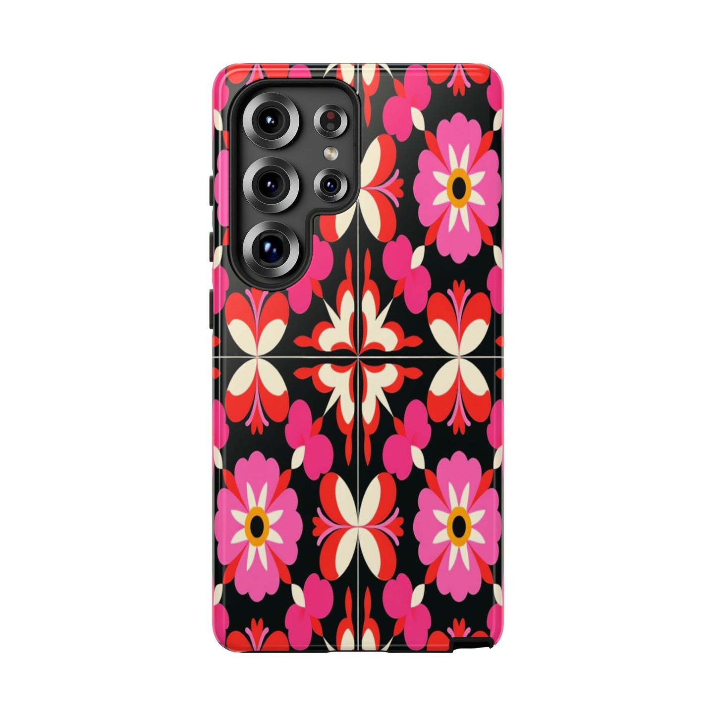 Pink Floral Mosaic Phone Case