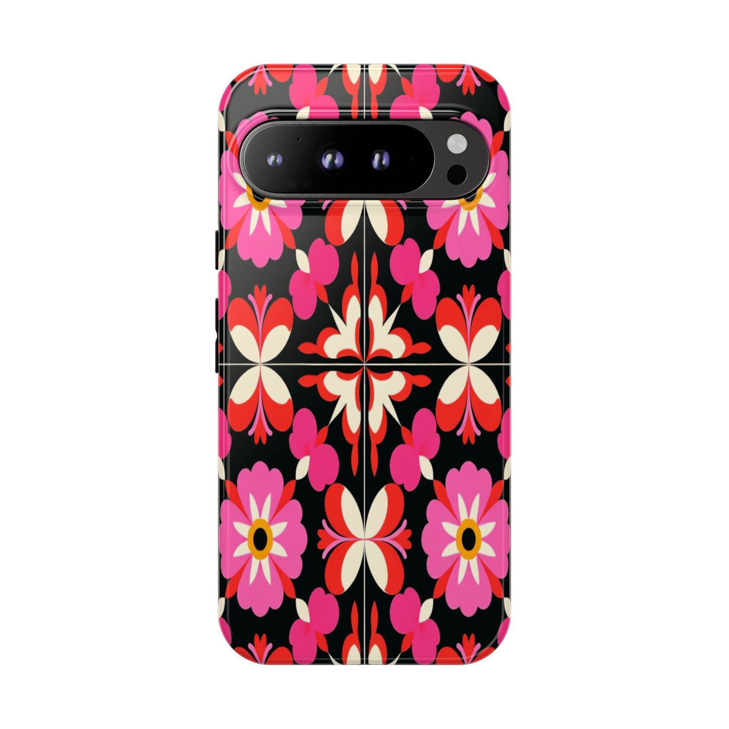 Pink Floral Mosaic Phone Case