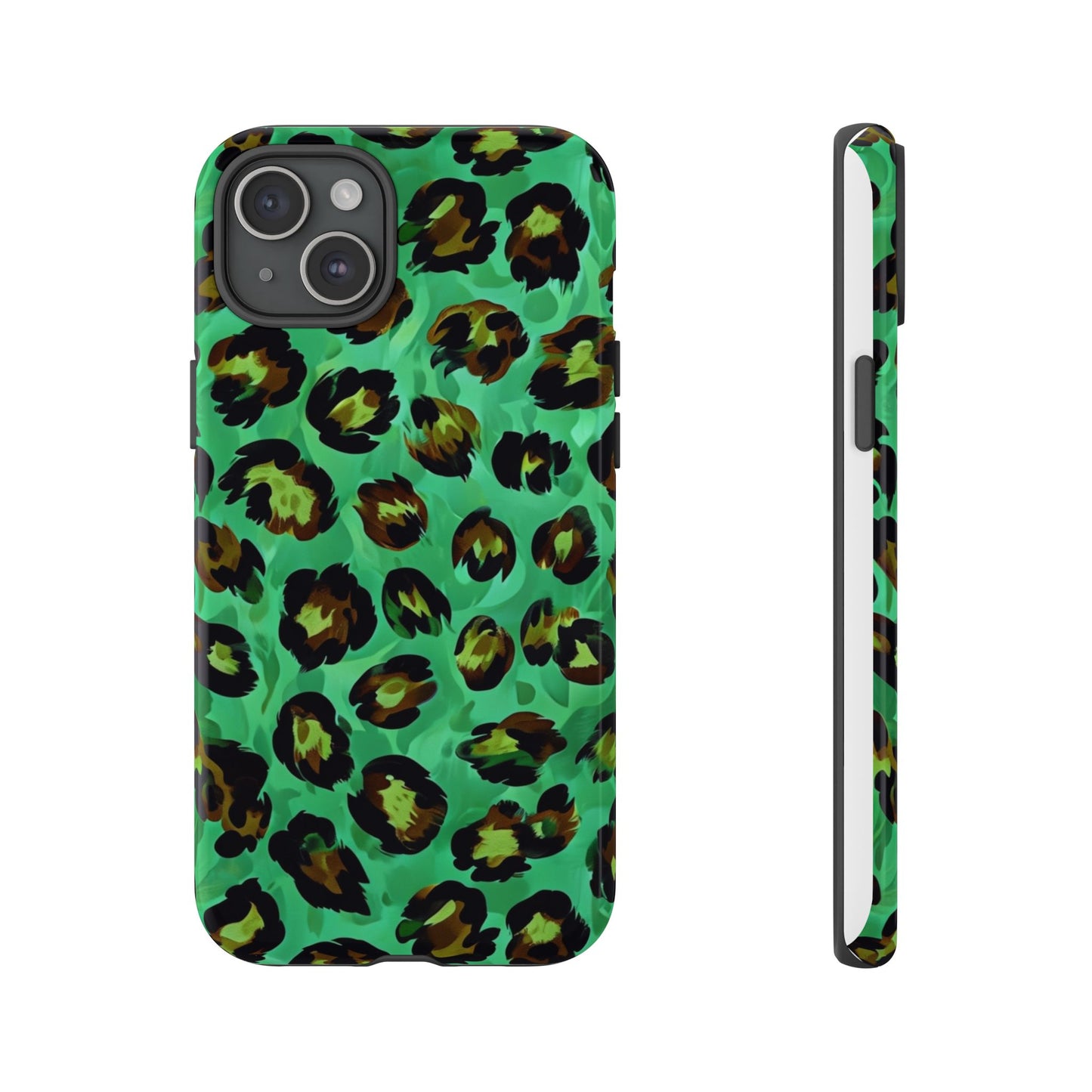 Vibrant Green Leopard Print Phone Case