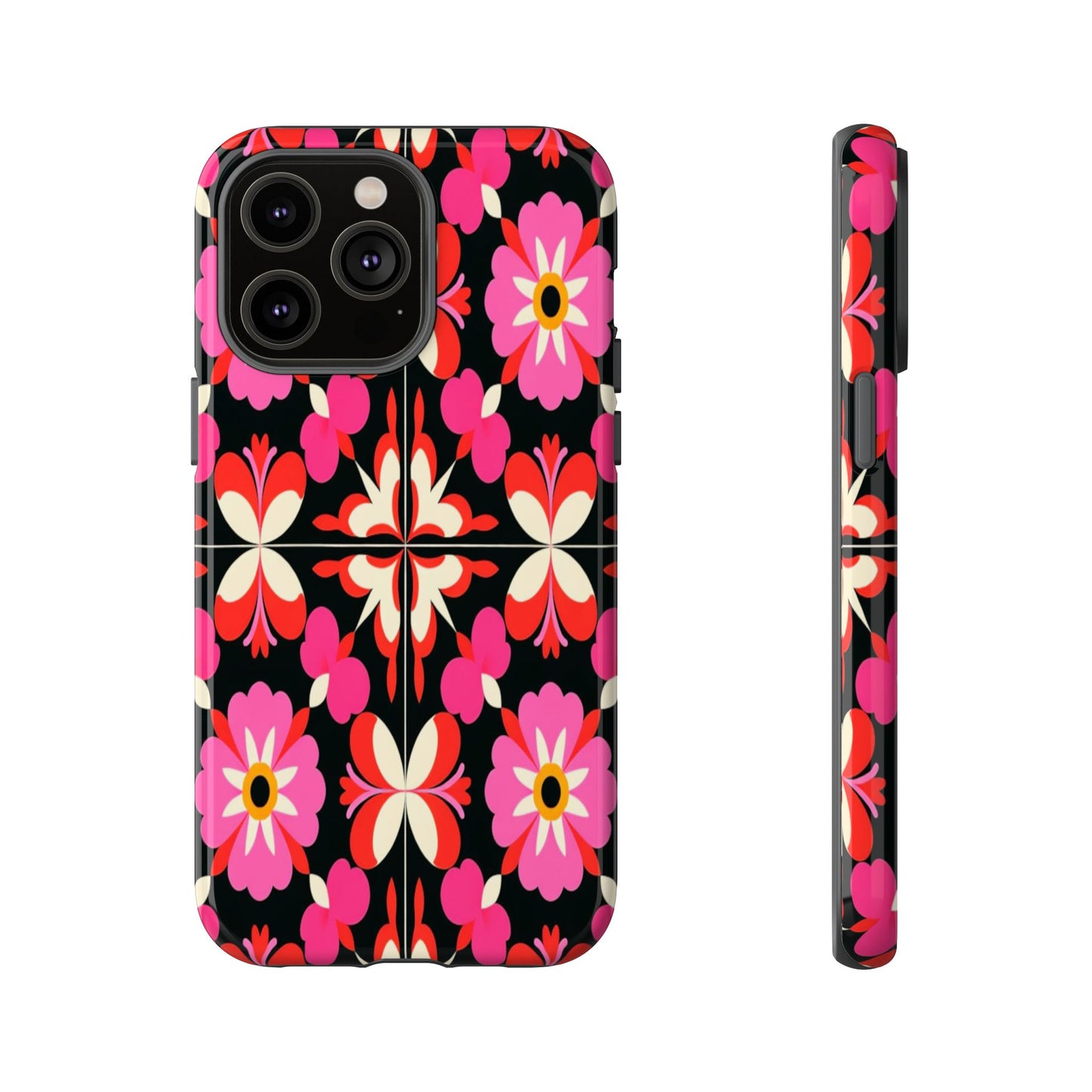 Pink Floral Mosaic Phone Case