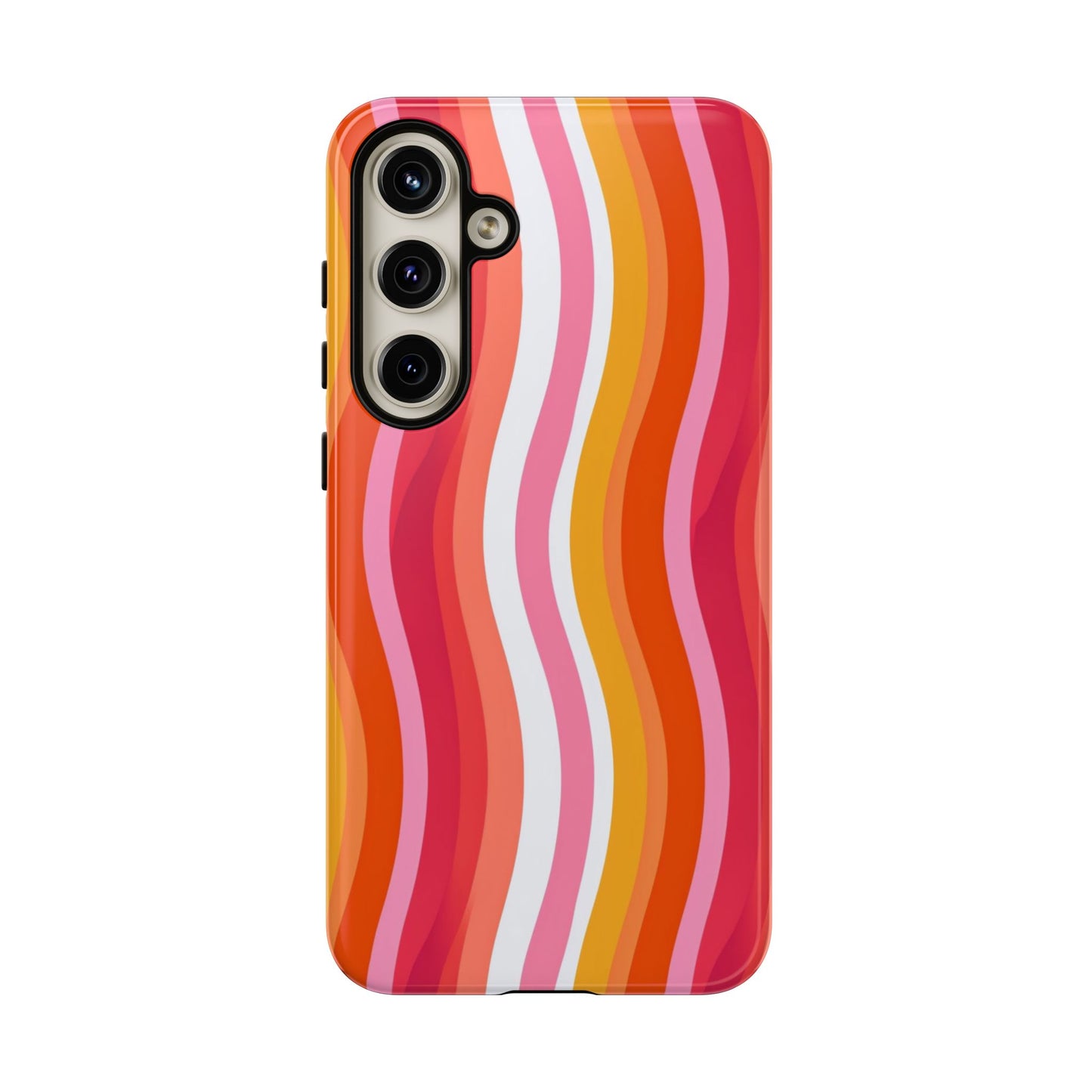 Pink Sunset Wavy Phone Case