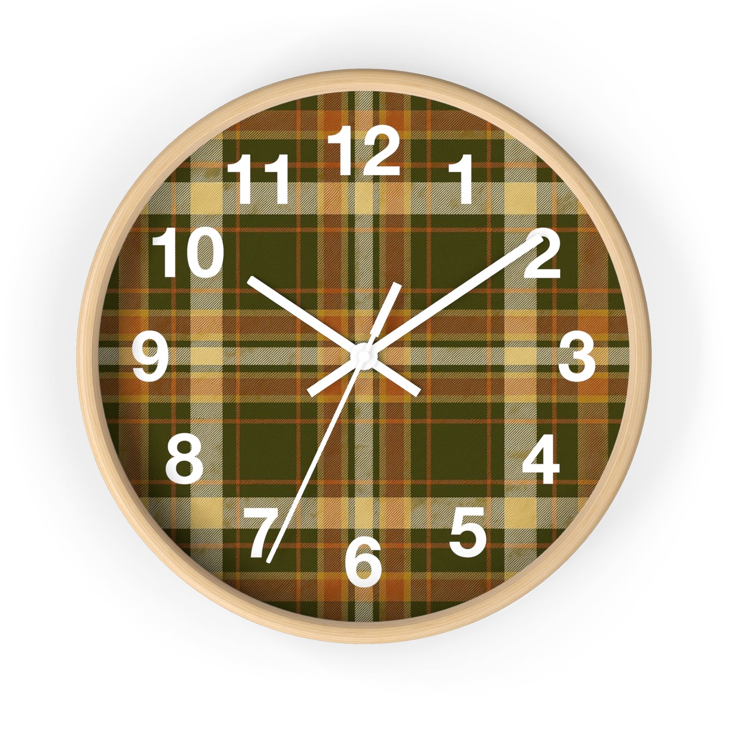 Cozy Plaid Wall Clock