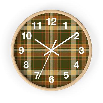 Cozy Plaid Wall Clock