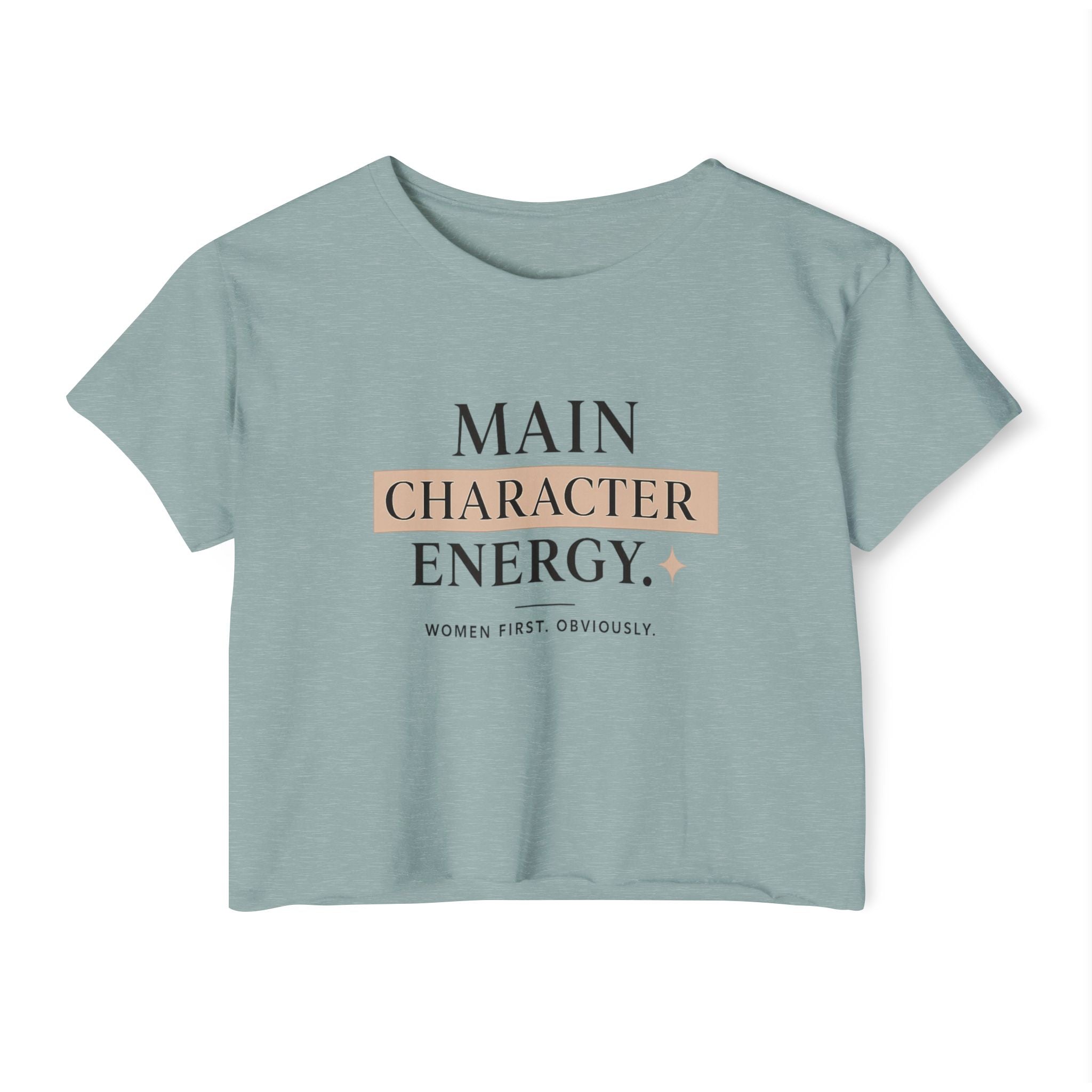 Main Character Energy Crop Top — Women’s Festival Tee