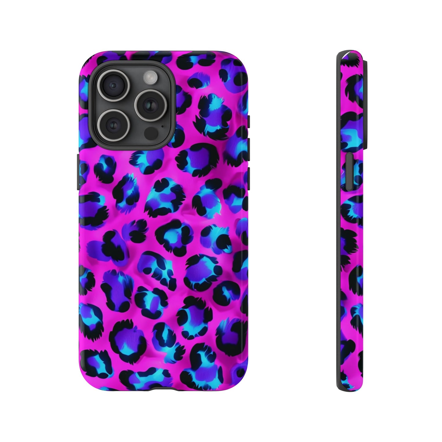 Charming Pink Blue Leopard Phone Case