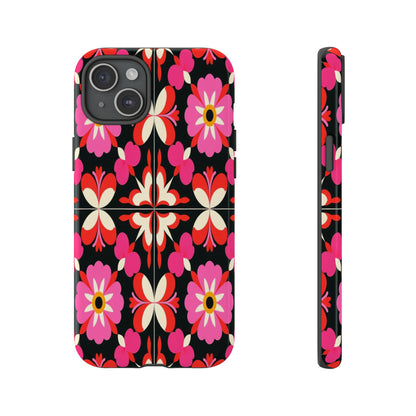 Pink Floral Mosaic Phone Case