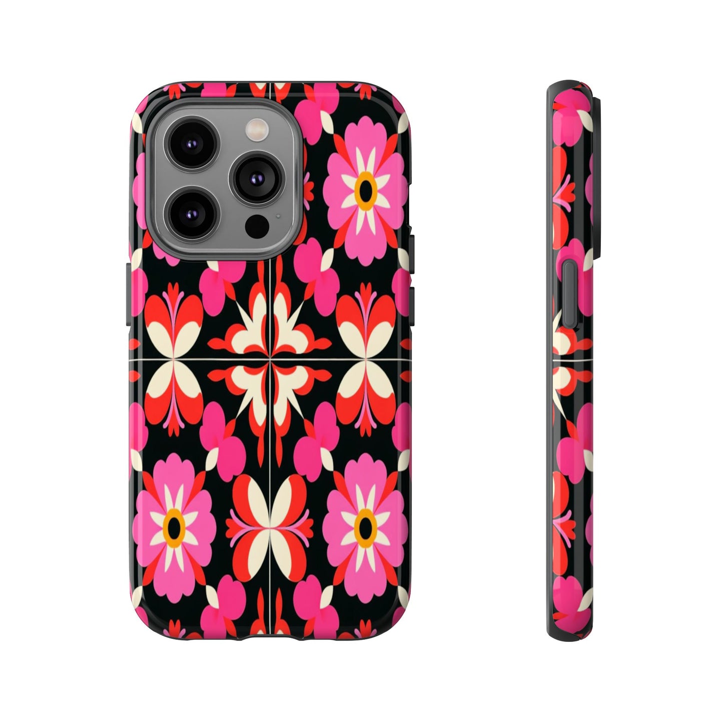 Pink Floral Mosaic Phone Case