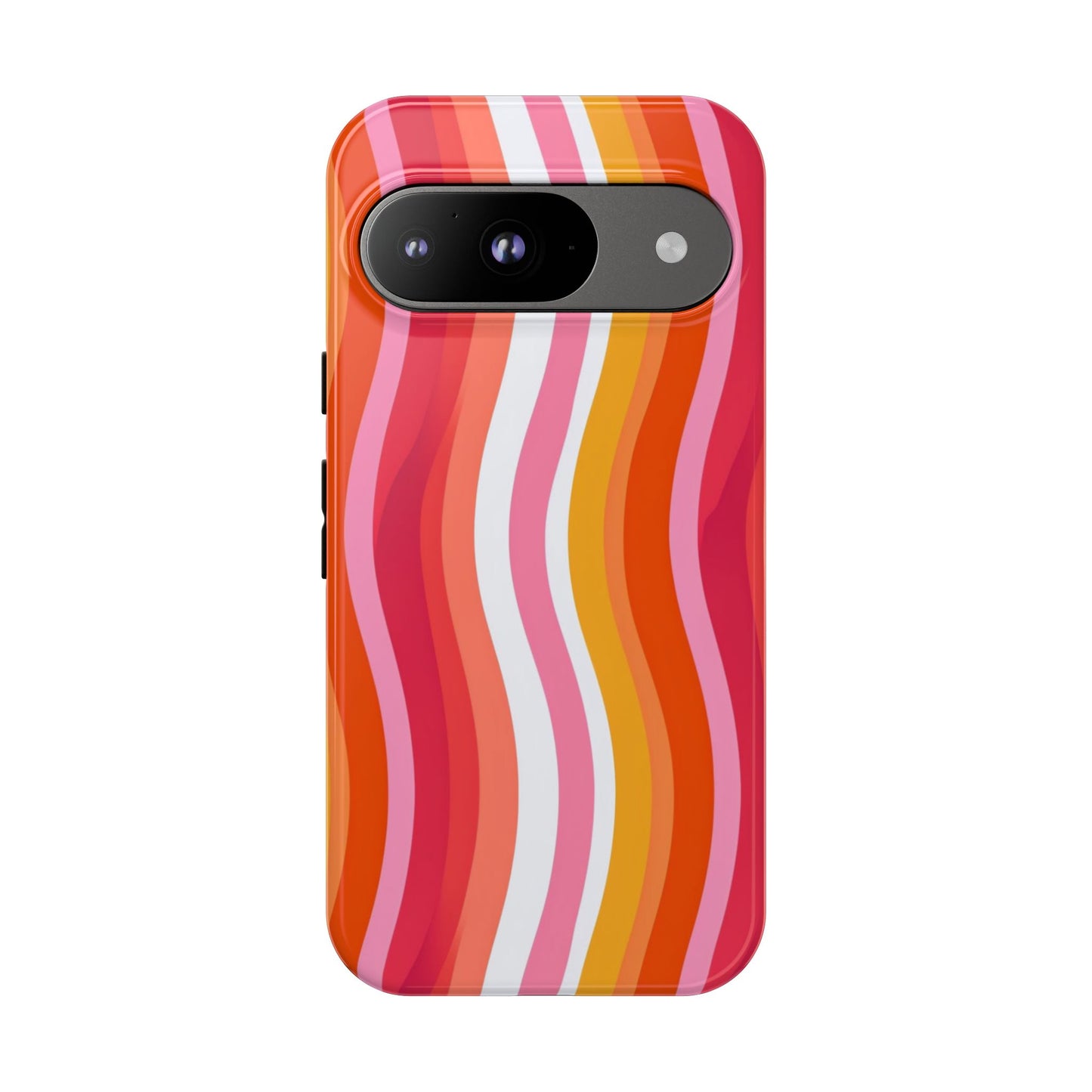 Pink Sunset Wavy Phone Case