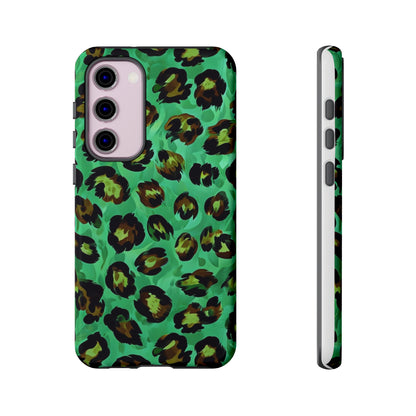 Vibrant Green Leopard Print Phone Case