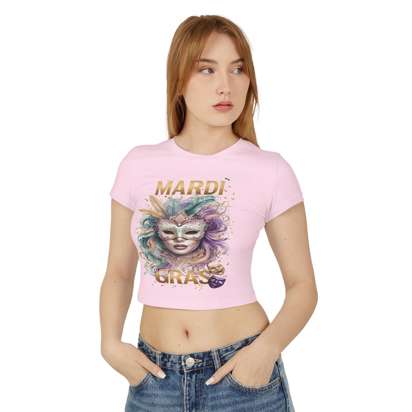 Pastel Mardi Gras Crop Top