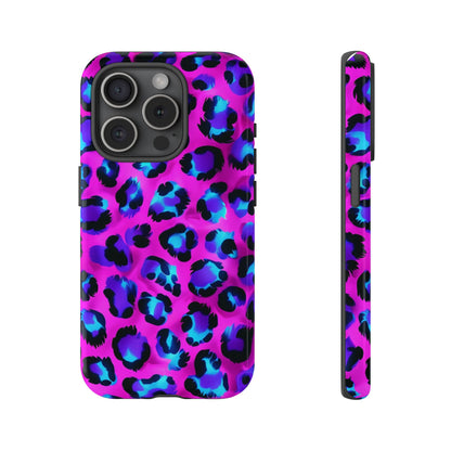 Charming Pink Blue Leopard Phone Case