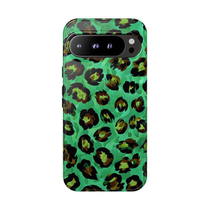 Vibrant Green Leopard Print Phone Case