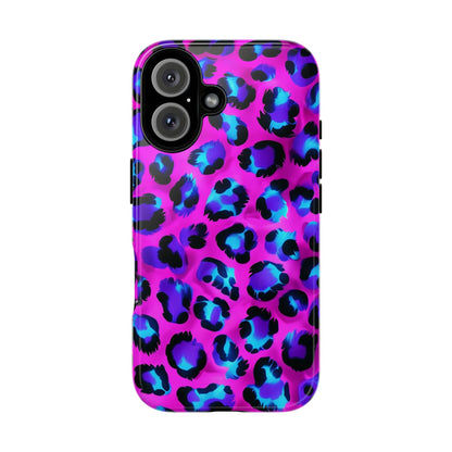 Charming Pink Blue Leopard Phone Case