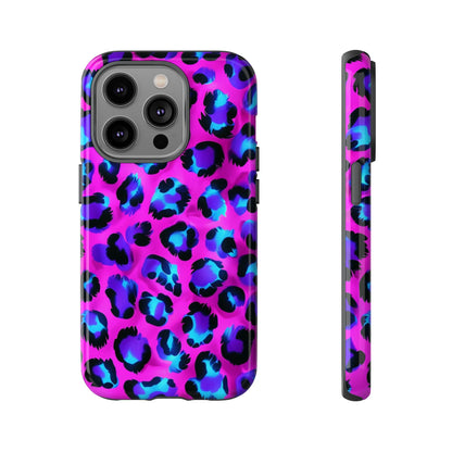 Charming Pink Blue Leopard Phone Case