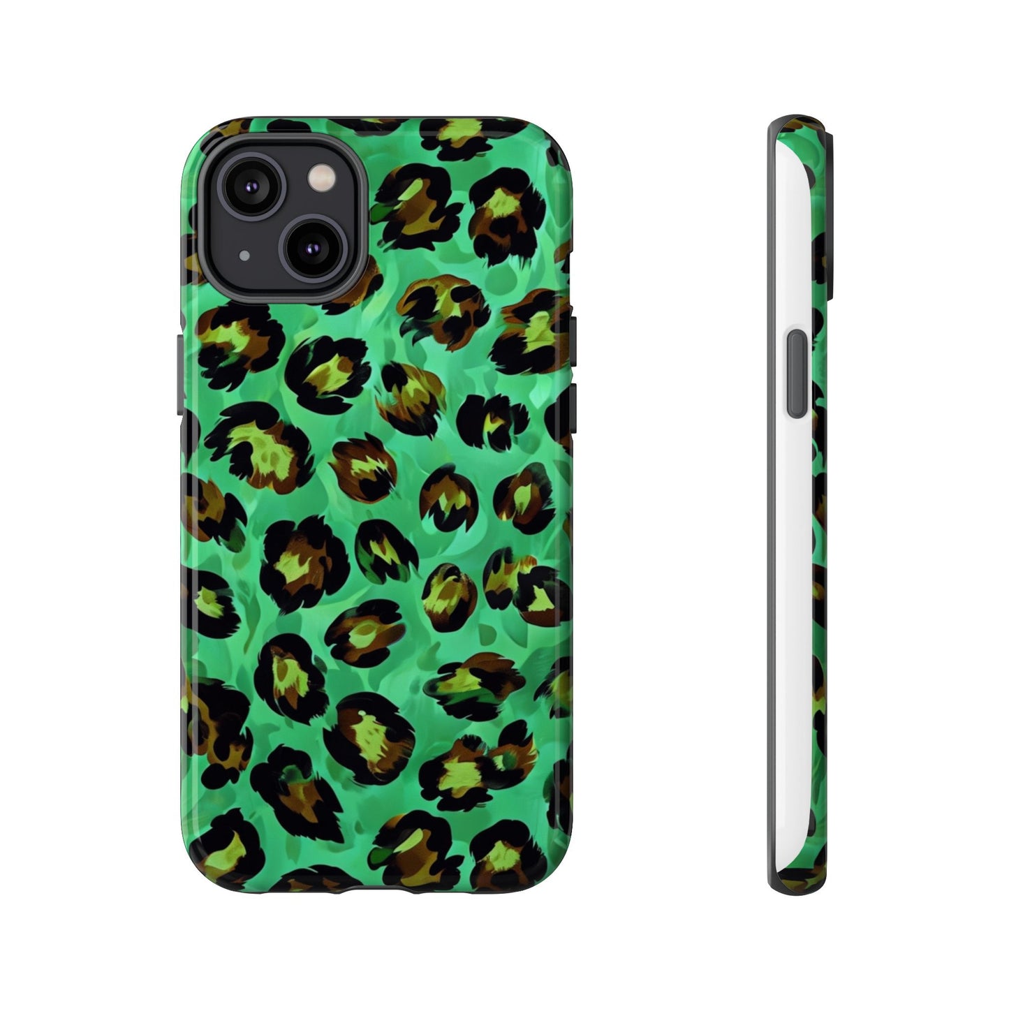 Vibrant Green Leopard Print Phone Case