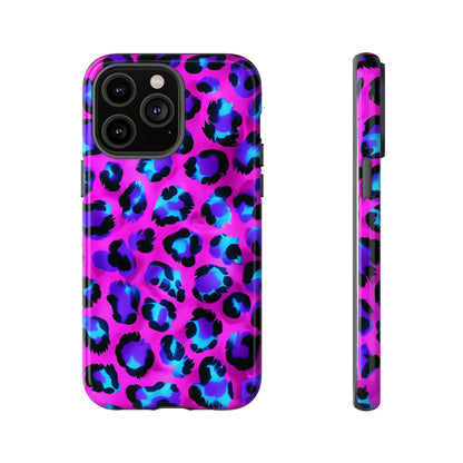 Charming Pink Blue Leopard Phone Case