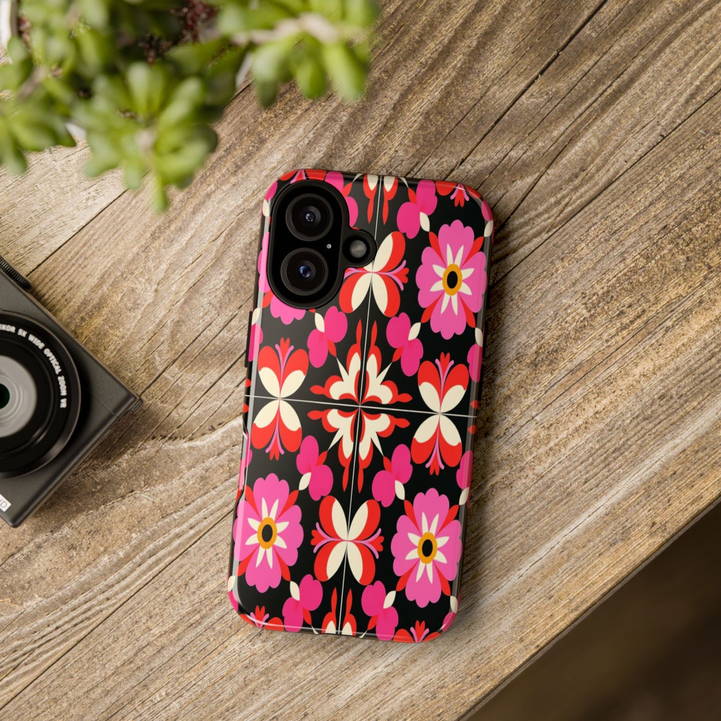 Pink Floral Mosaic Phone Case