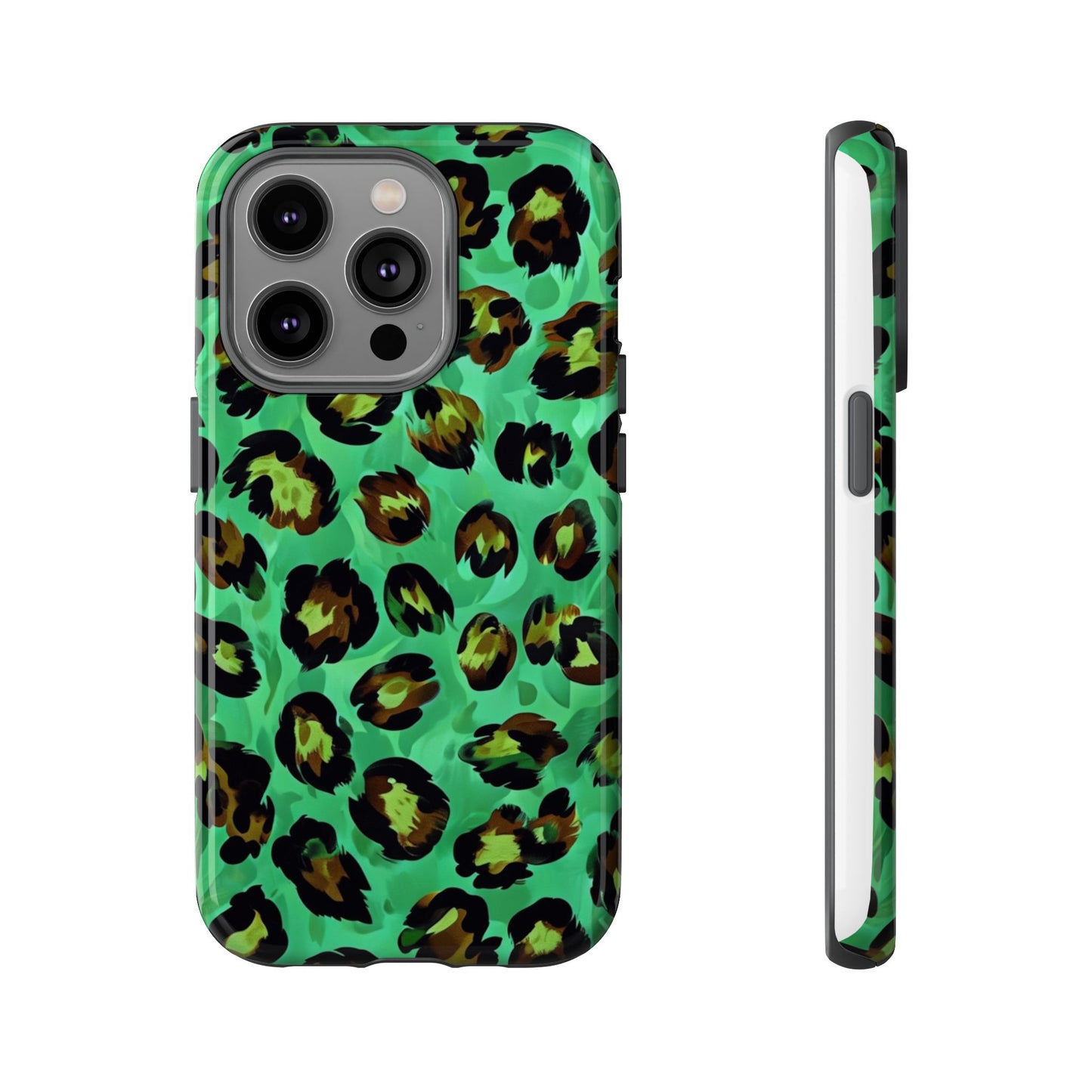 Vibrant Green Leopard Print Phone Case