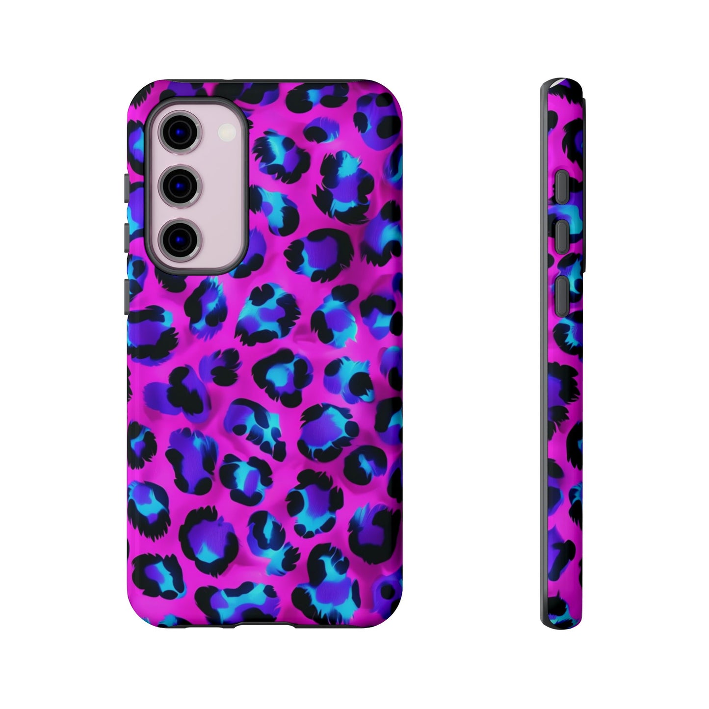 Charming Pink Blue Leopard Phone Case