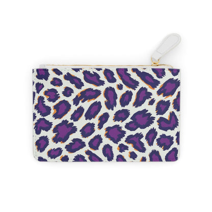 Purple Spotted Mini Clutch Bag