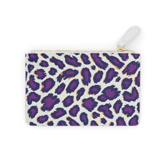 Purple Spotted Mini Clutch Bag