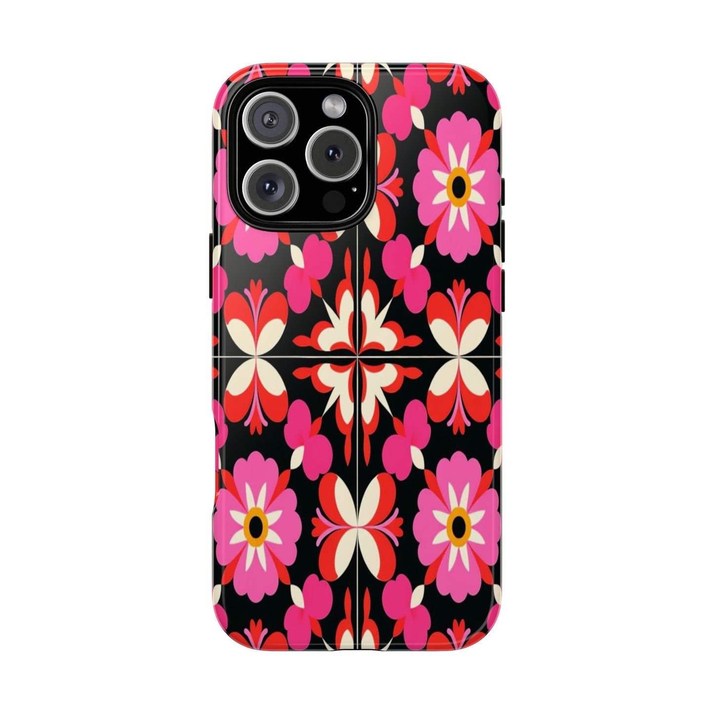 Pink Floral Mosaic Phone Case