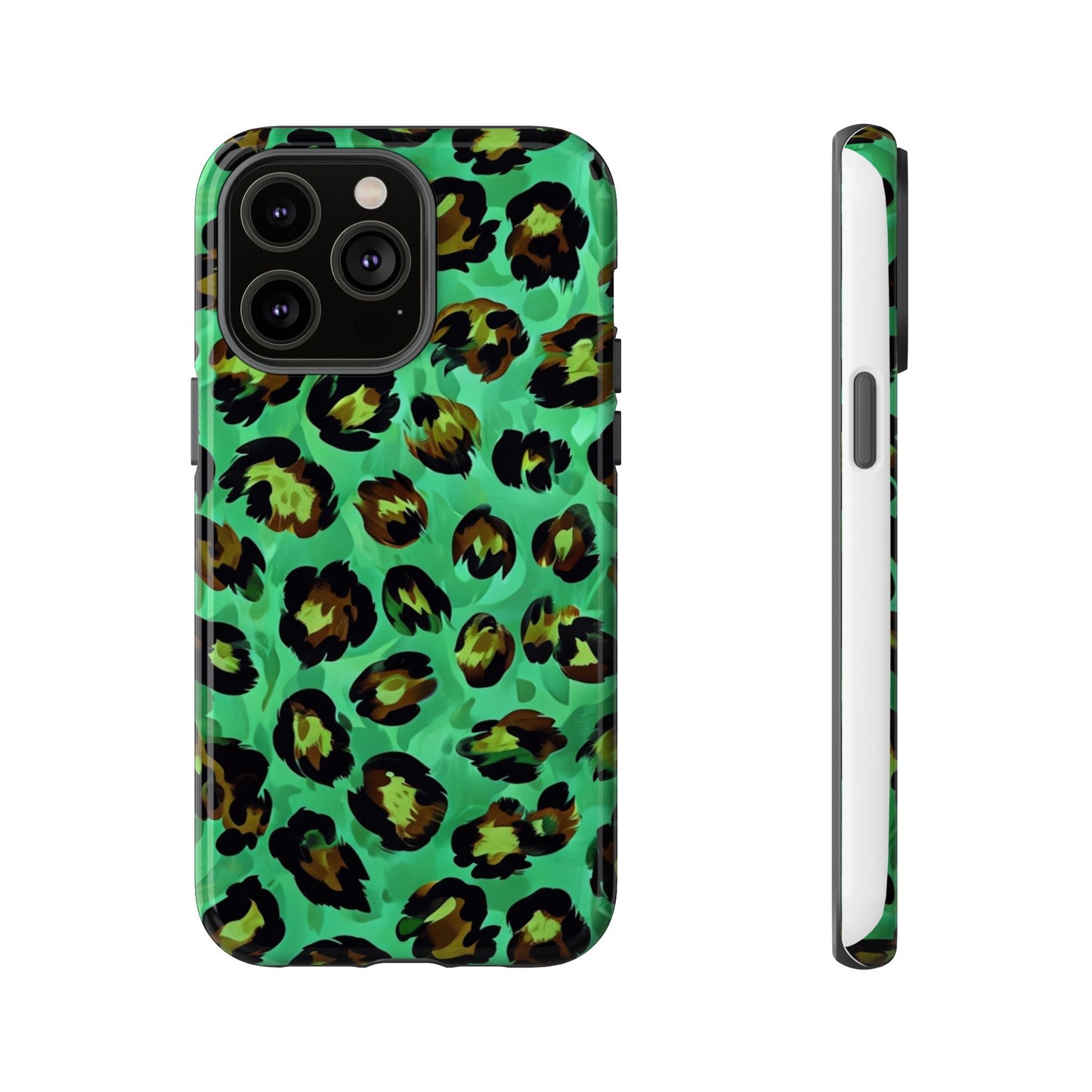 Vibrant Green Leopard Print Phone Case