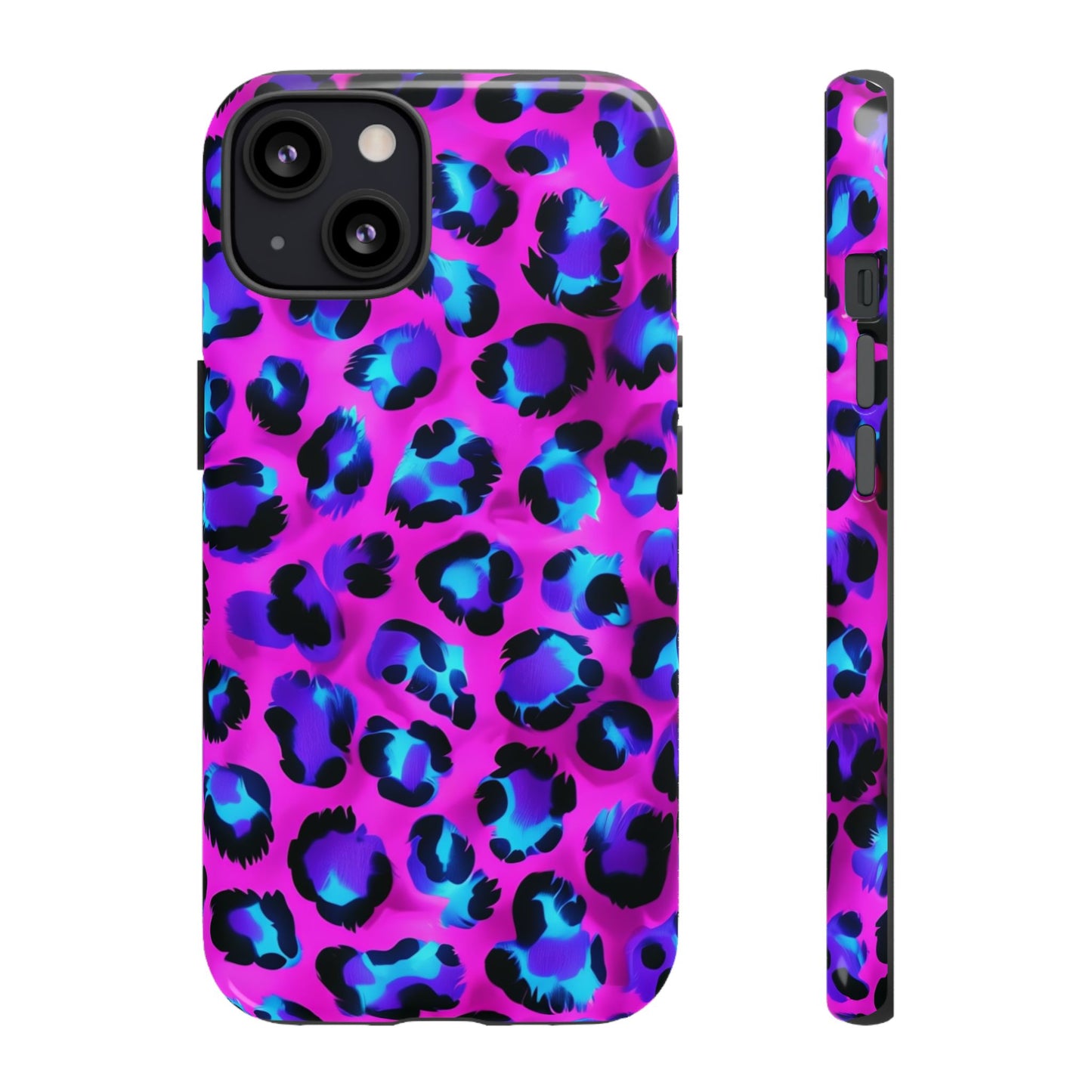 Charming Pink Blue Leopard Phone Case