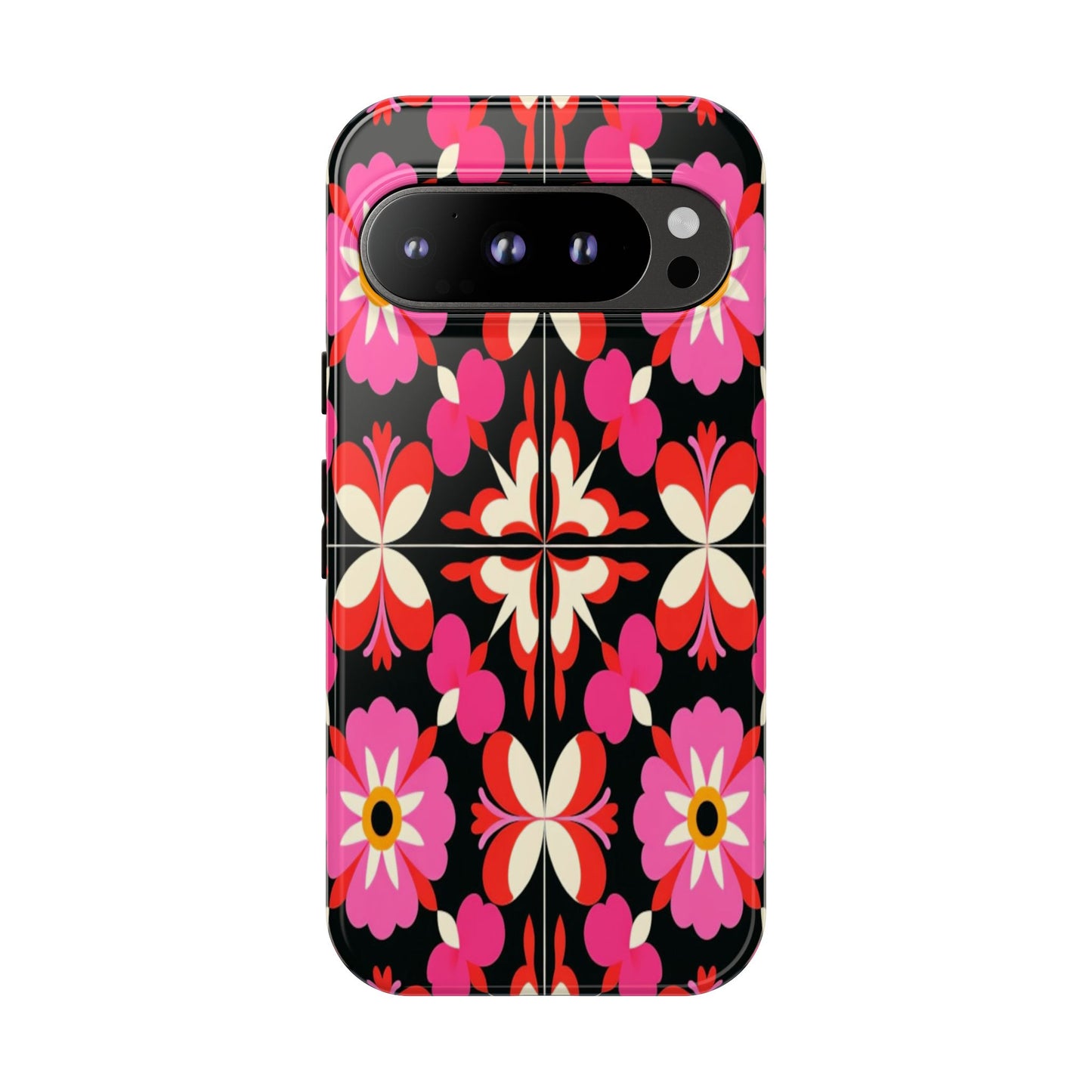 Pink Floral Mosaic Phone Case