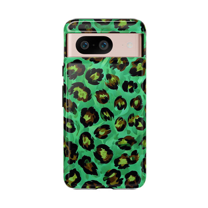 Vibrant Green Leopard Print Phone Case