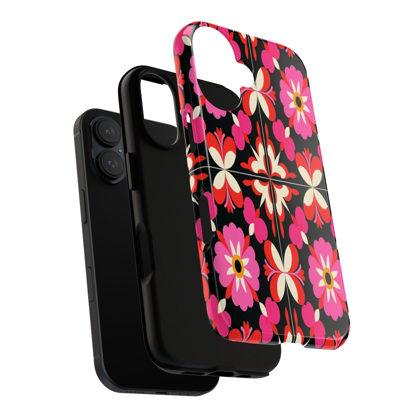 Pink Floral Mosaic Phone Case