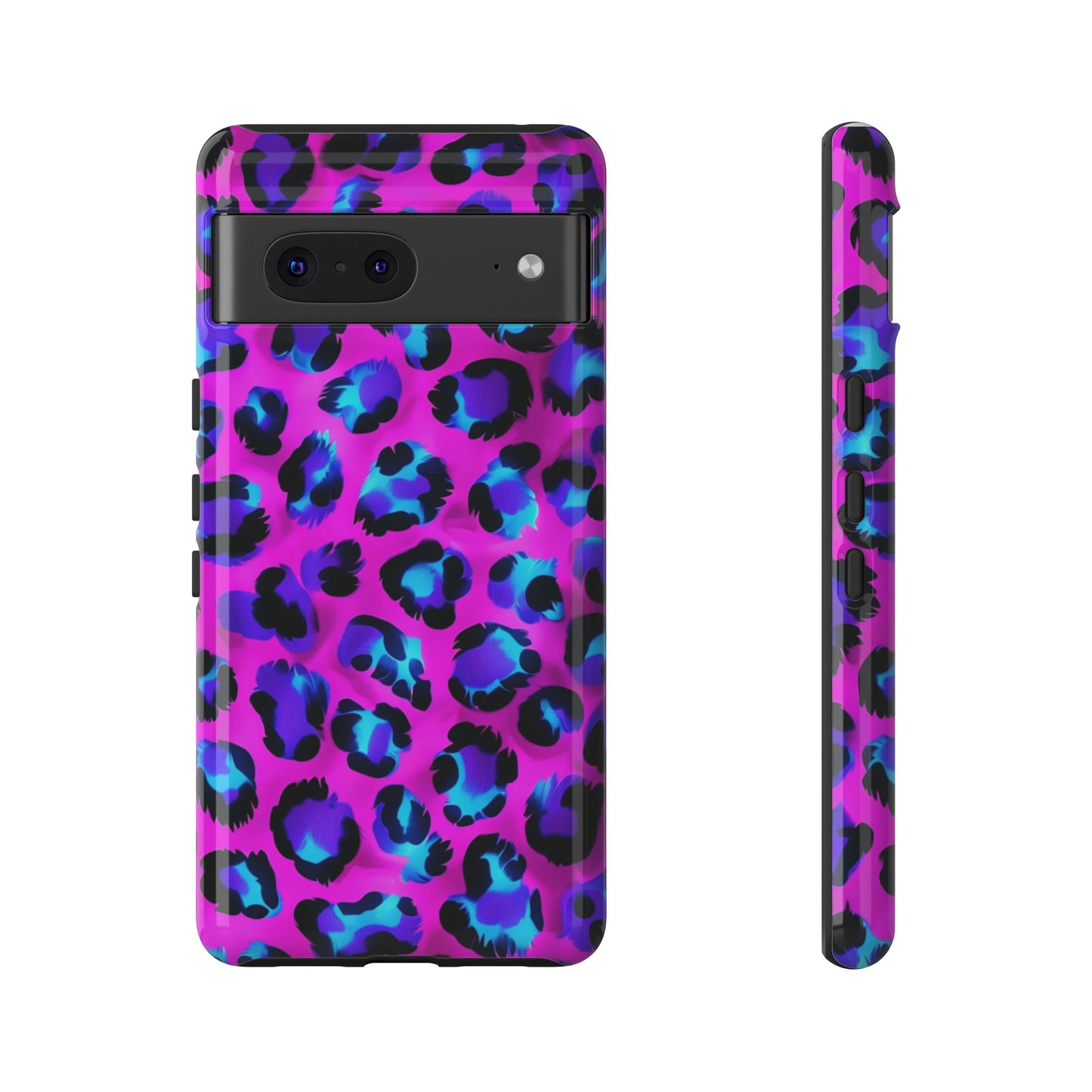 Charming Pink Blue Leopard Phone Case