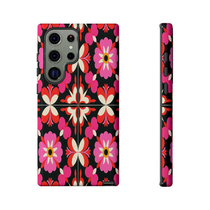 Pink Floral Mosaic Phone Case