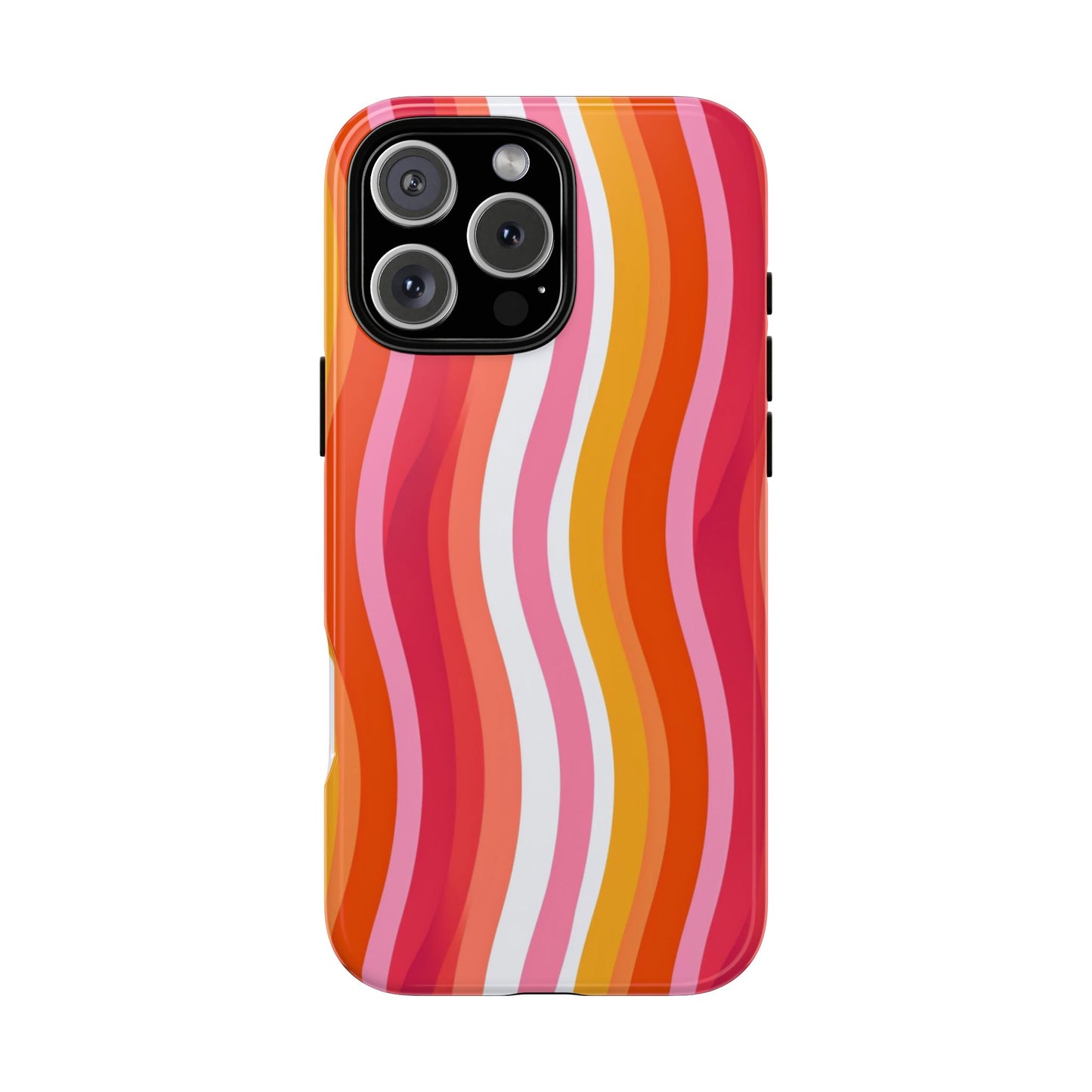 Pink Sunset Wavy Phone Case