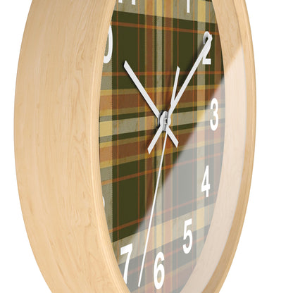 Cozy Plaid Wall Clock