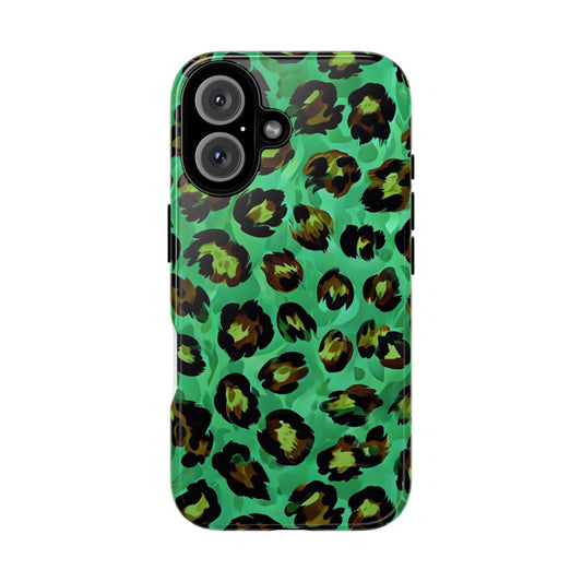 Vibrant Green Leopard Print Phone Case