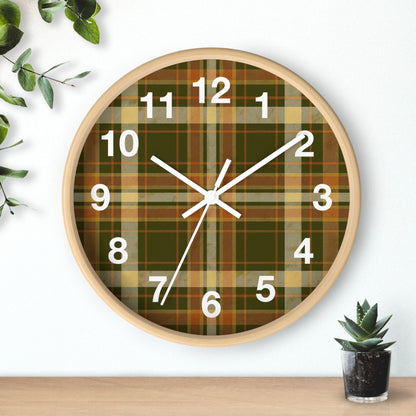 Cozy Plaid Wall Clock