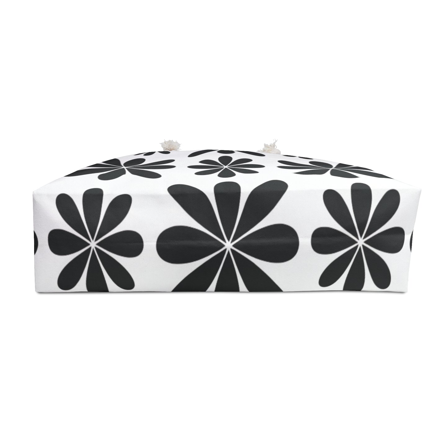 Chic Black and White Floral Tote