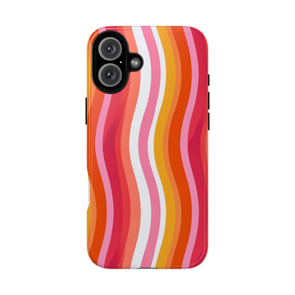 Pink Sunset Wavy Phone Case