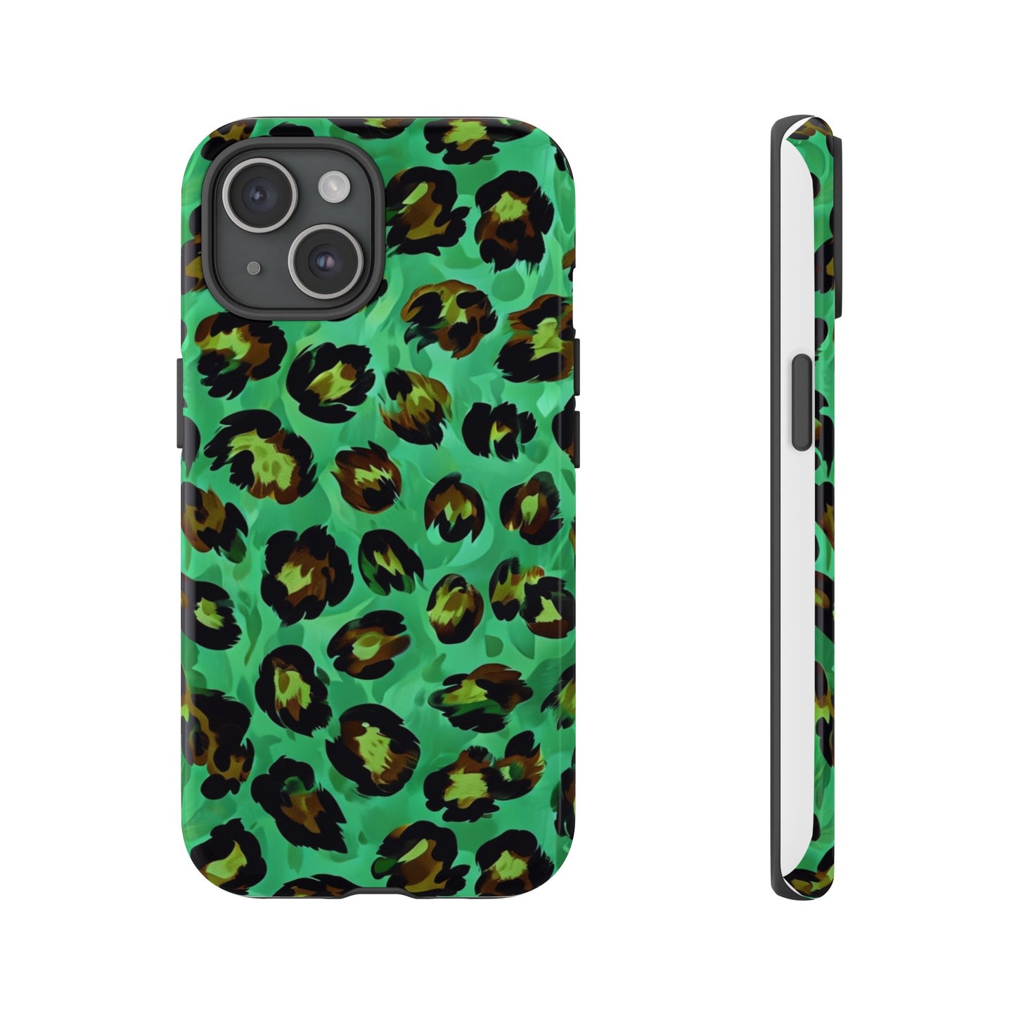 Vibrant Green Leopard Print Phone Case