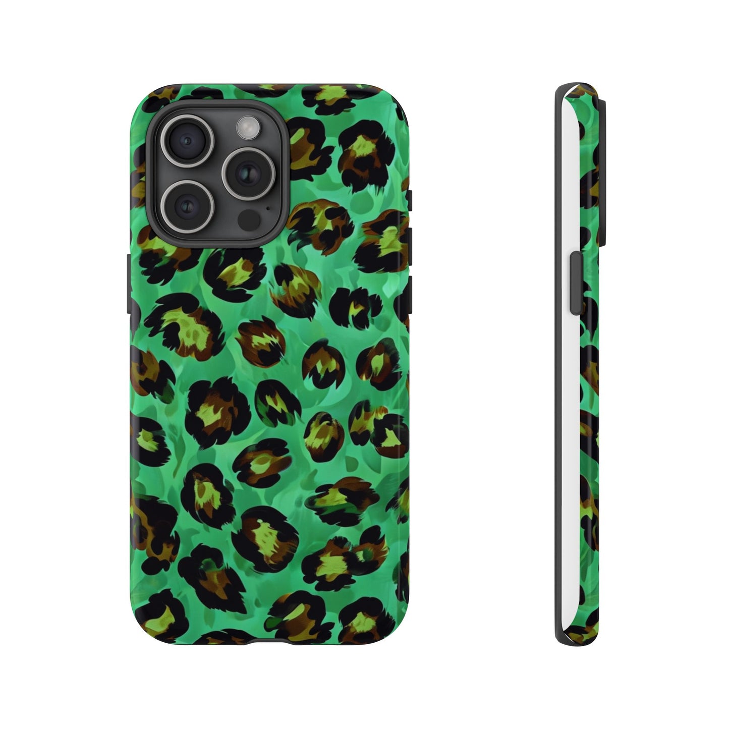 Vibrant Green Leopard Print Phone Case