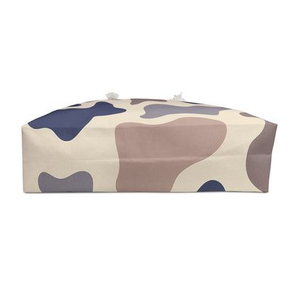Weekender Bag - Cow Print with Calming Blue Hues